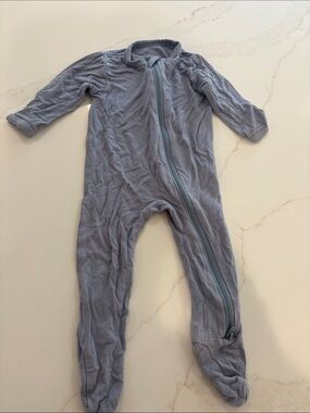 Kyte BABY Light Blue Footed Zippered One-Piece